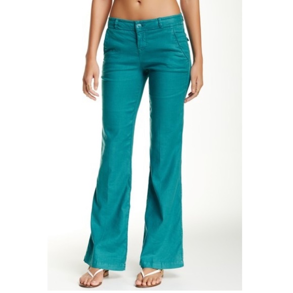Anthropologie Pants - Level 99 Linen Blend Wide-leg Trousers